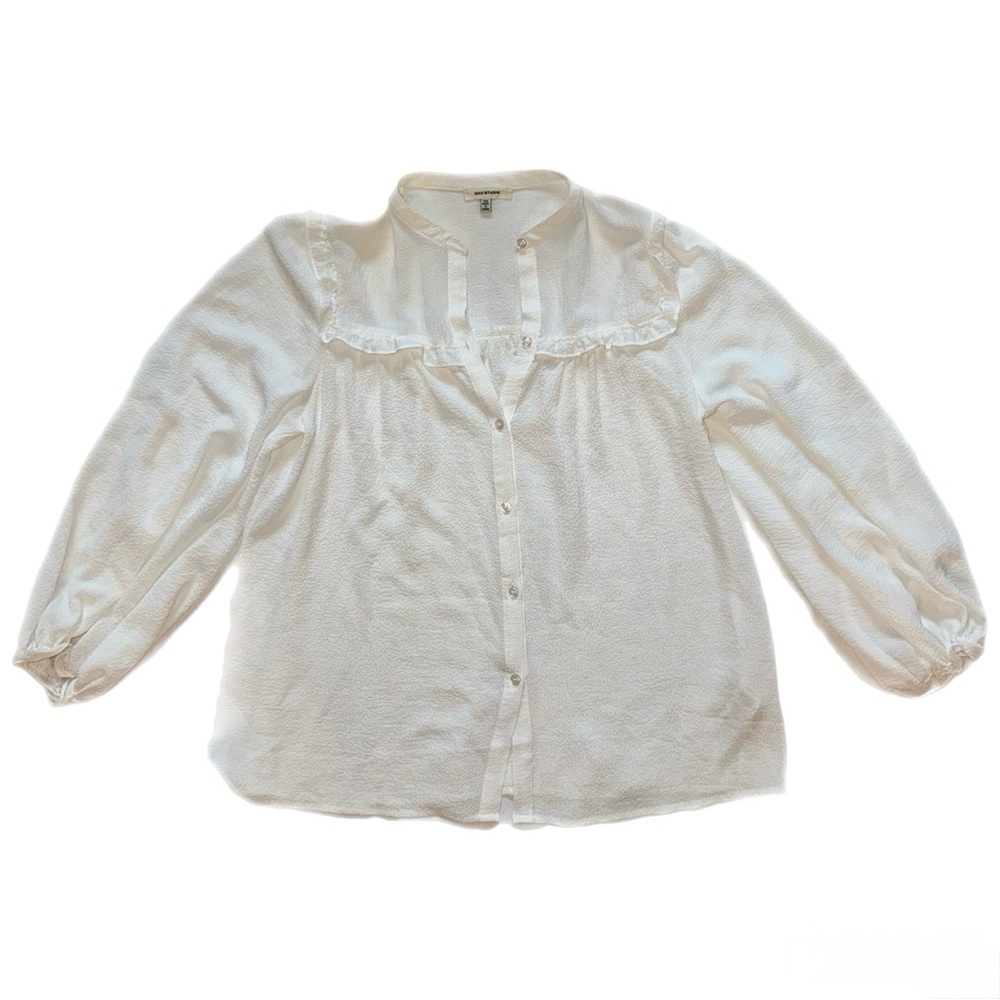 Max Studio White Button Down Shirt